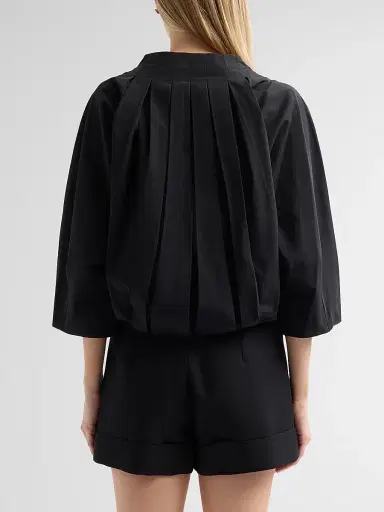 Simkhai Women's Jess Pleated Jacket - Black - Size XL | Thumbnail 3 Simkhai Women's Jess Pleated Jacket - Black - Size XL | Thumbnail 3