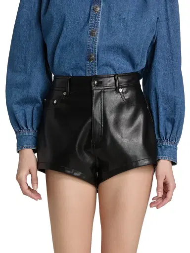 Cinq à Sept Women's Dani Faux Leather Shorts - Black | Thumbnail 3 Cinq à Sept Women's Dani Faux Leather Shorts - Black | Thumbnail 3