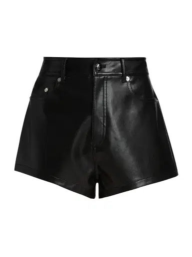 Cinq à Sept Women's Dani Faux Leather Shorts - Black | Thumbnail 1 Cinq à Sept Women's Dani Faux Leather Shorts - Black | Thumbnail 1