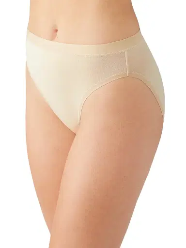 Wacoal Women's Understated Cotton High-Cut Brief - Sand | Thumbnail 2 Wacoal Women's Understated Cotton High-Cut Brief - Sand | Thumbnail 2