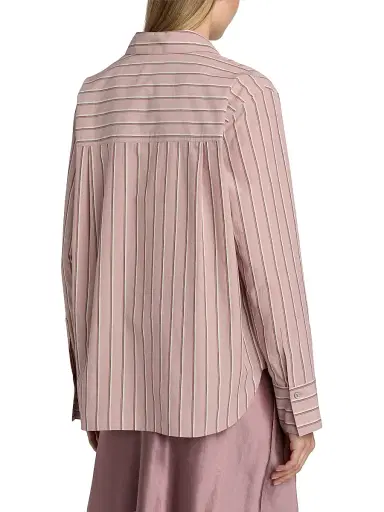 Vince Women's Relaxed Striped Cotton Long-Sleeve Shirt | Thumbnail 5 Vince Women's Relaxed Striped Cotton Long-Sleeve Shirt | Thumbnail 5