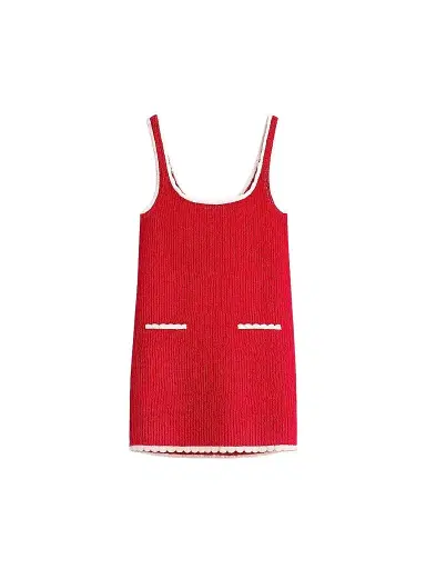 SEROYA Women's Brianna Two-Tone Knit Mini Dress - Derby Red Eggshell | Thumbnail 1 SEROYA Women's Brianna Two-Tone Knit Mini Dress - Derby Red Eggshell | Thumbnail 1
