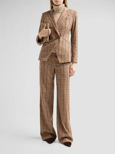 Veronica Beard Women's Rickie Plaid Dickey Jacket - Ochre Multi | Thumbnail 2 Veronica Beard Women's Rickie Plaid Dickey Jacket - Ochre Multi | Thumbnail 2