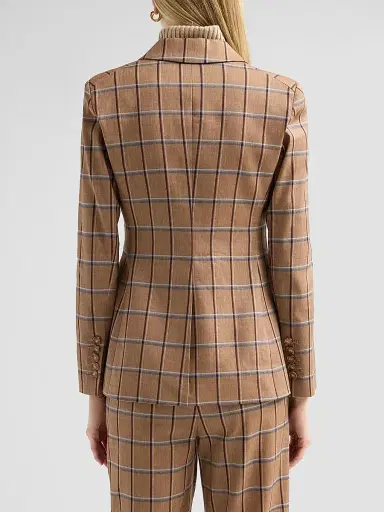 Veronica Beard Women's Rickie Plaid Dickey Jacket - Ochre Multi | Thumbnail 3 Veronica Beard Women's Rickie Plaid Dickey Jacket - Ochre Multi | Thumbnail 3