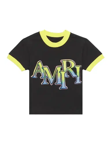 AMIRI Little Kid's & Kid's Gradient Staggered Logo T-Shirt - Black - Size 4 | Thumbnail 1 AMIRI Little Kid's & Kid's Gradient Staggered Logo T-Shirt - Black - Size 4 | Thumbnail 1