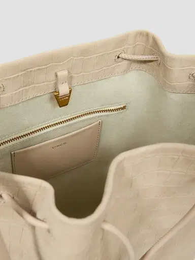 Vince Women's Sarai Croc-Embossed Nubuck Bucket Bag | Thumbnail 5 Vince Women's Sarai Croc-Embossed Nubuck Bucket Bag | Thumbnail 5