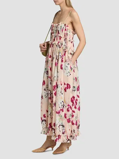 Ulla Johnson Women's Clove Ruffled Floral SIlk Maxi Dress | Thumbnail 4 Ulla Johnson Women's Clove Ruffled Floral SIlk Maxi Dress | Thumbnail 4