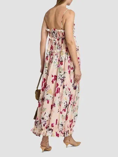 Ulla Johnson Women's Clove Ruffled Floral SIlk Maxi Dress - Summer Garden - Size 12 | Thumbnail 5 Ulla Johnson Women's Clove Ruffled Floral SIlk Maxi Dress - Summer Garden - Size 12 | Thumbnail 5