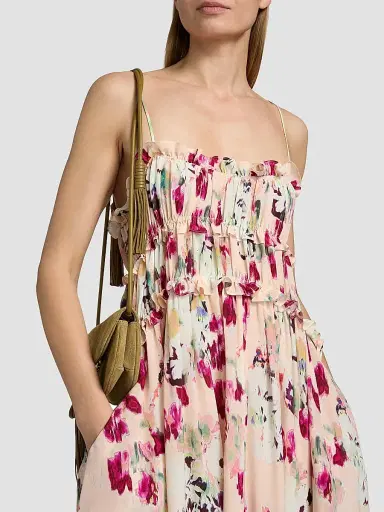 Ulla Johnson Women's Clove Ruffled Floral SIlk Maxi Dress - Summer Garden - Size 12 | Thumbnail 6 Ulla Johnson Women's Clove Ruffled Floral SIlk Maxi Dress - Summer Garden - Size 12 | Thumbnail 6