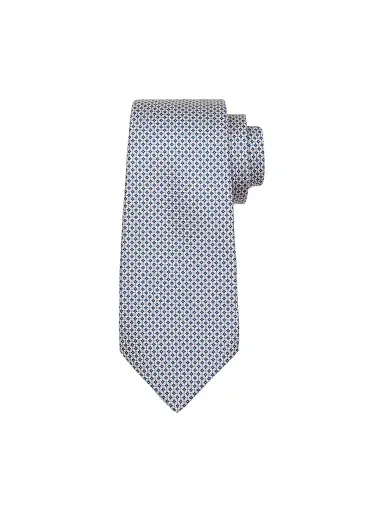 Kiton Men's Micro-Geometric Print Silk Tie | Thumbnail 1 Kiton Men's Micro-Geometric Print Silk Tie | Thumbnail 1