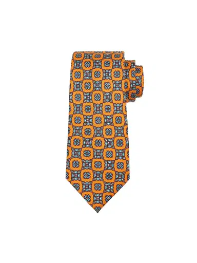 Kiton Men's Medallion Silk Tie | Thumbnail 1 Kiton Men's Medallion Silk Tie | Thumbnail 1