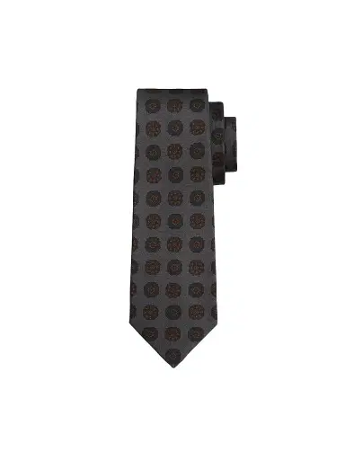 Kiton Men's Geometric Medallion Silk Tie | Thumbnail 1 Kiton Men's Geometric Medallion Silk Tie | Thumbnail 1
