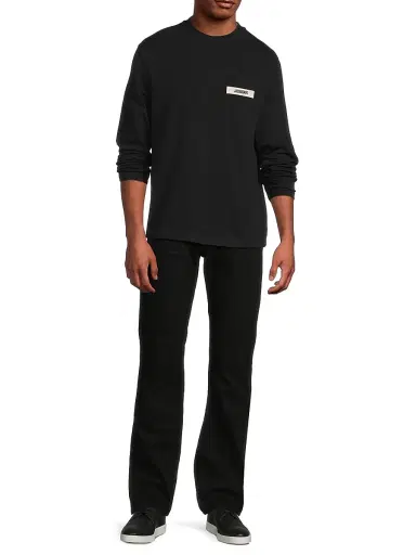 Jacquemus Men's Cotton Logo Long-Sleeve Shirt - Black - Size Small | Thumbnail 2 Jacquemus Men's Cotton Logo Long-Sleeve Shirt - Black - Size Small | Thumbnail 2