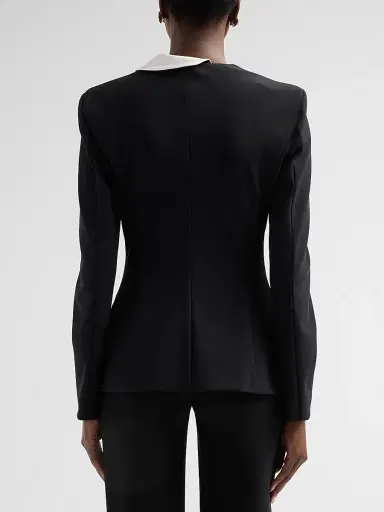 Chiara Boni La Petite Robe Women's Edris Two-Tone Blazer - Black White - Size 14 | Thumbnail 3 Chiara Boni La Petite Robe Women's Edris Two-Tone Blazer - Black White - Size 14 | Thumbnail 3