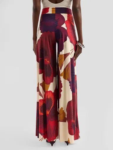 Chiara Boni La Petite Robe Women's Skyla Floral Wide-Leg Pants - Josephine Ivory - Size 8 | Thumbnail 3 Chiara Boni La Petite Robe Women's Skyla Floral Wide-Leg Pants - Josephine Ivory - Size 8 | Thumbnail 3