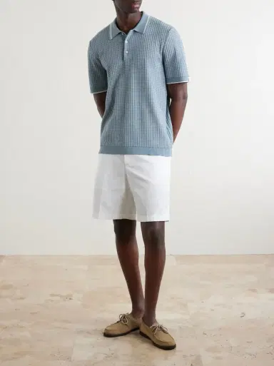 rag & bone Harvey Ribbed Cotton-Blend Polo Shirt | Thumbnail 2 rag & bone Harvey Ribbed Cotton-Blend Polo Shirt | Thumbnail 2