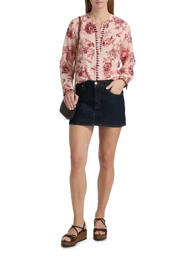 Johnny Was Women's Printed Ruffle-Cuff Blouse - Yvessa - Size XL | Thumbnail 2 Johnny Was Women's Printed Ruffle-Cuff Blouse - Yvessa - Size XL | Thumbnail 2