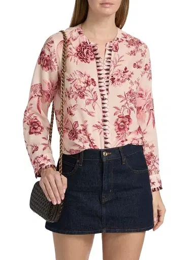 Johnny Was Women's Printed Ruffle-Cuff Blouse - Yvessa - Size XL | Thumbnail 3 Johnny Was Women's Printed Ruffle-Cuff Blouse - Yvessa - Size XL | Thumbnail 3