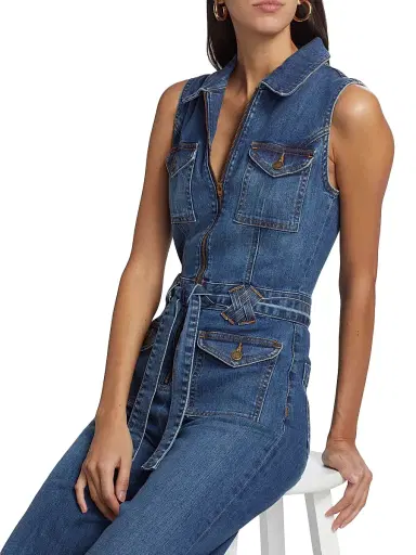 Ramy Brook Women's Bell Denim Jumpsuit | Thumbnail 6 Ramy Brook Women's Bell Denim Jumpsuit | Thumbnail 6