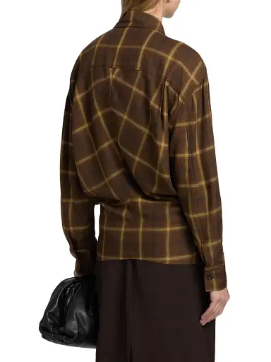 Co Women's Check Plaid Banana-Sleeve Shirt | Thumbnail 5 Co Women's Check Plaid Banana-Sleeve Shirt | Thumbnail 5