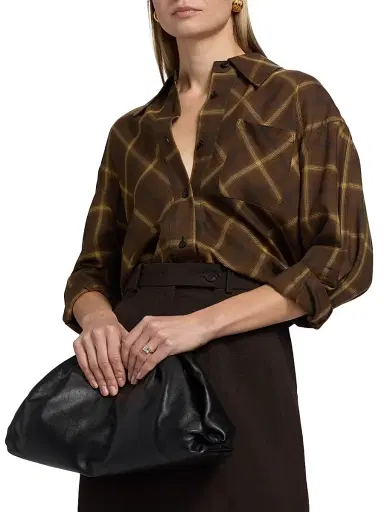 Co Women's Check Plaid Banana-Sleeve Shirt | Thumbnail 6 Co Women's Check Plaid Banana-Sleeve Shirt | Thumbnail 6