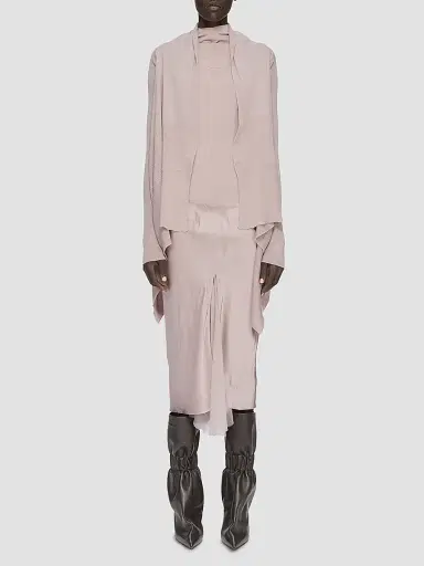 Rick Owens Women's Wool Shawl-Collar Wrap Cardigan - Grape | Thumbnail 2 Rick Owens Women's Wool Shawl-Collar Wrap Cardigan - Grape | Thumbnail 2