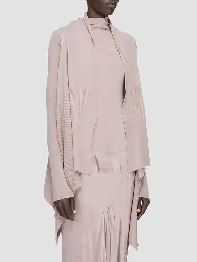 Rick Owens Women's Wool Shawl-Collar Wrap Cardigan - Grape | Thumbnail 4 Rick Owens Women's Wool Shawl-Collar Wrap Cardigan - Grape | Thumbnail 4