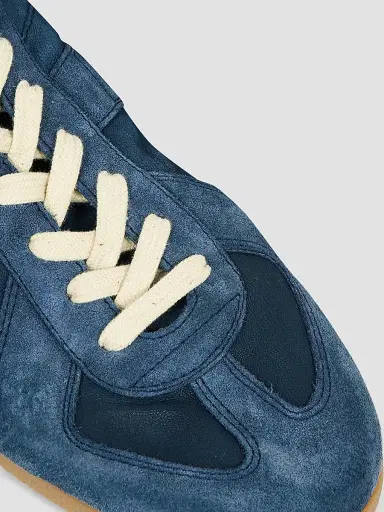 Maison Margiela Men's Suede & Leather Low-Top Sneakers - Blue Nights | Thumbnail 5 Maison Margiela Men's Suede & Leather Low-Top Sneakers - Blue Nights | Thumbnail 5