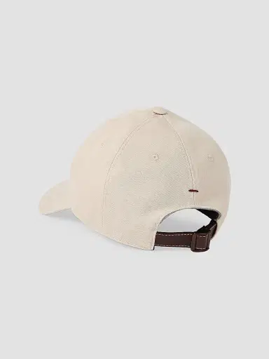 Brunello Cucinelli Men's Garment-Dyed Twisted Cotton Gabardine Baseball Cap - Beige | Thumbnail 2 Brunello Cucinelli Men's Garment-Dyed Twisted Cotton Gabardine Baseball Cap - Beige | Thumbnail 2