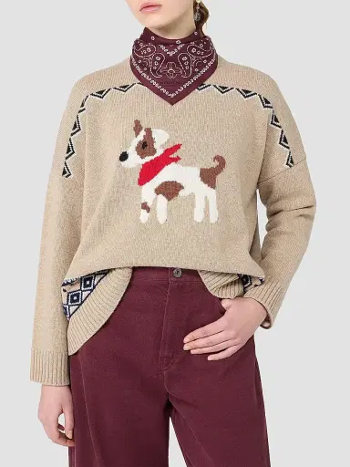 Weekend Max Mara Women's Wool Yarn Sweater - Sand | Thumbnail 5 Weekend Max Mara Women's Wool Yarn Sweater - Sand | Thumbnail 5