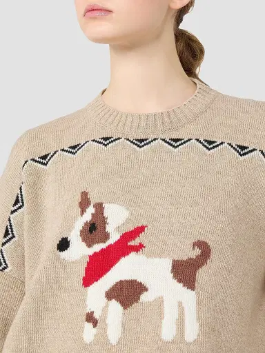 Weekend Max Mara Women's Wool Yarn Sweater - Sand | Thumbnail 6 Weekend Max Mara Women's Wool Yarn Sweater - Sand | Thumbnail 6