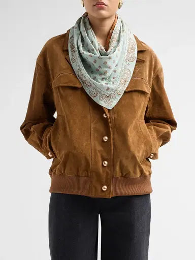 Guest In Residence Women's The Wild Rag Cotton-Silk Reversible Bandana | Thumbnail 2 Guest In Residence Women's The Wild Rag Cotton-Silk Reversible Bandana | Thumbnail 2