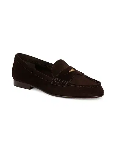 Veronica Beard Women's Hazelwood Suede Penny Loafers - Espresso | Thumbnail 2 Veronica Beard Women's Hazelwood Suede Penny Loafers - Espresso | Thumbnail 2