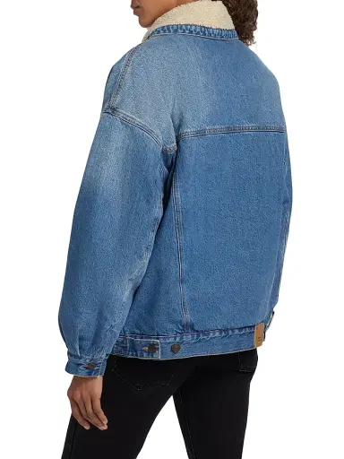 Isabel Marant Women's Pimia Sherpa-Collar Denim Jacket - Light Blue - Size 10 | Thumbnail 5 Isabel Marant Women's Pimia Sherpa-Collar Denim Jacket - Light Blue - Size 10 | Thumbnail 5