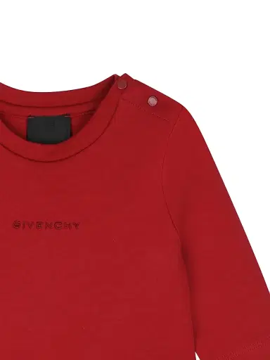 Givenchy Baby Girl's & Little Girl's Logo Pleated Dress - Dark Red 6 Months | Thumbnail 3 Givenchy Baby Girl's & Little Girl's Logo Pleated Dress - Dark Red 6 Months | Thumbnail 3