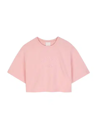 Givenchy Little Girl's & Girl's Logo Crop T-Shirt - Pink | Thumbnail 1 Givenchy Little Girl's & Girl's Logo Crop T-Shirt - Pink | Thumbnail 1