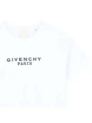 Givenchy Little Girl's & Girl's Logo Cotton T-Shirt - White | Thumbnail 4 Givenchy Little Girl's & Girl's Logo Cotton T-Shirt - White | Thumbnail 4