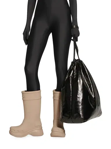 Balenciaga Women's Crocs Boot - Beige | Thumbnail 9 Balenciaga Women's Crocs Boot - Beige | Thumbnail 9