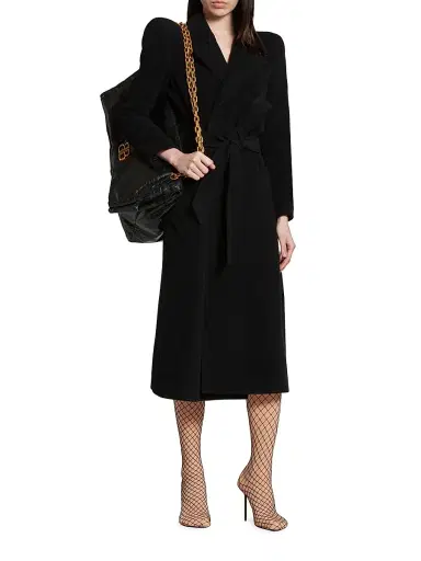 Balenciaga Women's Round Shoulder Fitted Coat | Thumbnail 3 Balenciaga Women's Round Shoulder Fitted Coat | Thumbnail 3