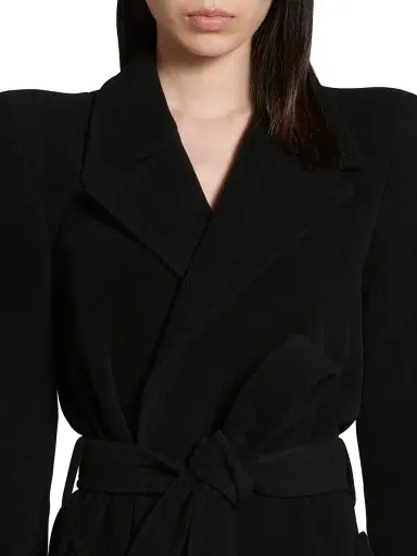 Balenciaga Women's Round Shoulder Fitted Coat | Thumbnail 6 Balenciaga Women's Round Shoulder Fitted Coat | Thumbnail 6