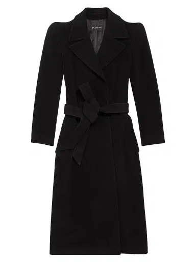 Balenciaga Women's Round Shoulder Fitted Coat | Thumbnail 1 Balenciaga Women's Round Shoulder Fitted Coat | Thumbnail 1