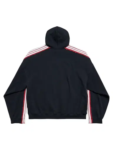 Balenciaga Men's Unity Sports Icon Large Hoodie - Faded Black White | Thumbnail 2 Balenciaga Men's Unity Sports Icon Large Hoodie - Faded Black White | Thumbnail 2
