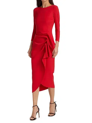 Chiara Boni La Petite Robe Women's Gathered Side Midi-Dress | Thumbnail 2 Chiara Boni La Petite Robe Women's Gathered Side Midi-Dress | Thumbnail 2