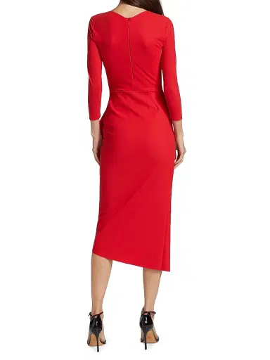 Chiara Boni La Petite Robe Women's Gathered Side Midi-Dress | Thumbnail 5 Chiara Boni La Petite Robe Women's Gathered Side Midi-Dress | Thumbnail 5