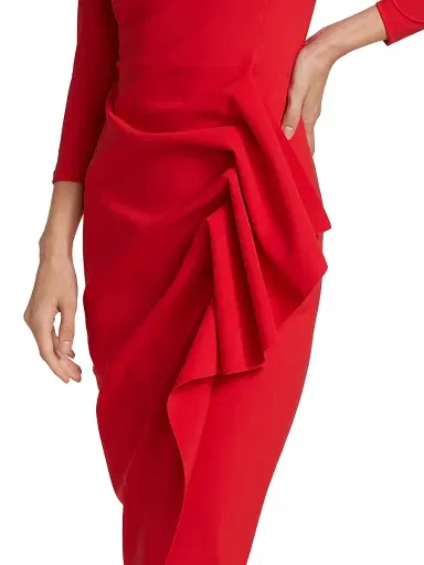Chiara Boni La Petite Robe Women's Gathered Side Midi-Dress | Thumbnail 6 Chiara Boni La Petite Robe Women's Gathered Side Midi-Dress | Thumbnail 6