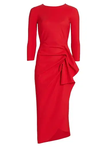 Chiara Boni La Petite Robe Women's Gathered Side Midi-Dress | Thumbnail 1 Chiara Boni La Petite Robe Women's Gathered Side Midi-Dress | Thumbnail 1