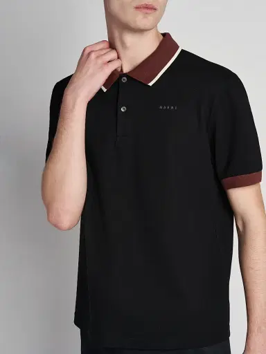Marni Men's Slim-Fit Cotton Polo Shirt | Thumbnail 5 Marni Men's Slim-Fit Cotton Polo Shirt | Thumbnail 5