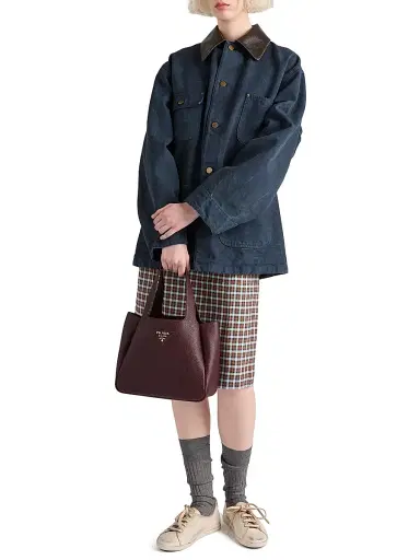 Prada Women's Leather Tote Bag - Dark Red | Thumbnail 2 Prada Women's Leather Tote Bag - Dark Red | Thumbnail 2