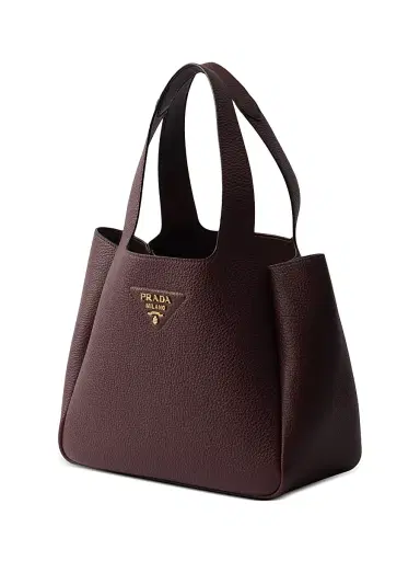 Prada Women's Leather Tote Bag - Dark Red | Thumbnail 3 Prada Women's Leather Tote Bag - Dark Red | Thumbnail 3