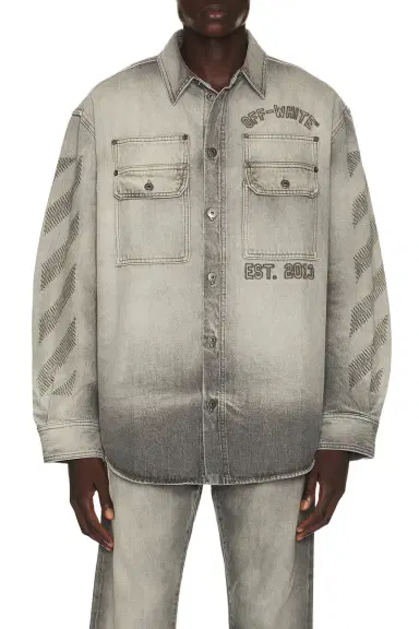 Off-White Denim Military Overshirt | Thumbnail 1 Off-White Denim Military Overshirt | Thumbnail 1